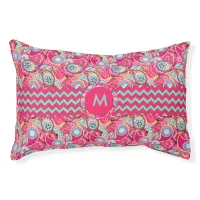 Paisley Chevron Monogram Pink PCMX Pet Bed