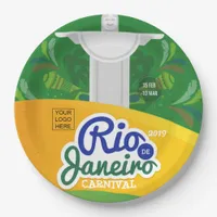 Rio de Janeiro Carnival custom add logo Paper Plates