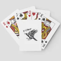 Funny Crow F-Caw-F Essential Minimal Clean Poker Cards