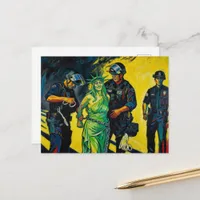 The Statue of Liberty Gets Arrested Postcard