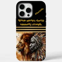 Warrior and lion: united in spirit iPhone 16 pro max case