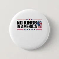 No Kings In America USA Patriotic Style Button