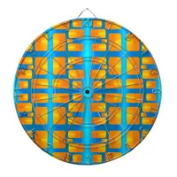 Minimalism Abstract Aqua and Bright Orange Dartboard