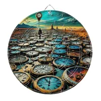 As Time Walks By AI Art Dart Board