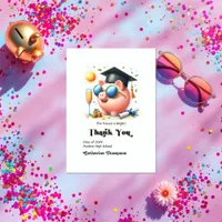 The Future is Bright Finance Graduation Photo Thank You Card