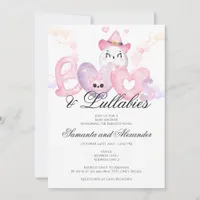 Pink Coquette Skull Gothic Little BOO Baby Shower Invitation