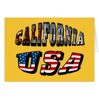 California Picture and USA Flag Text