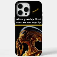 Alien Figure Contemplating Under Area 51 Skies iPhone 16 Pro Max Case