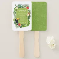 Watercolor Tropical Wedding Ceremony Green ID577 Hand Fan