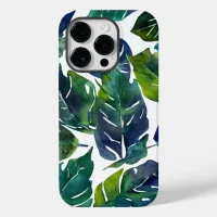 Green and Blue Foliage Philodendron Botanical   Case-Mate iPhone 14 Pro Case