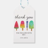 Colorful Popsicle Thank You Card Gift Tags