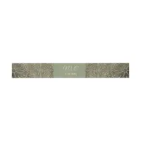 Sage Green Gold Wedding Belly Band Elegant Luxury