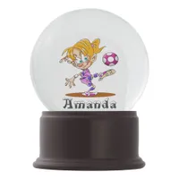 Girl Soccer Snow Globe