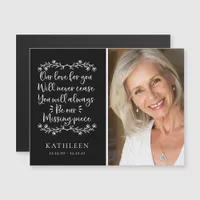 Family Memorial Photo Keepsake Magnetic Card