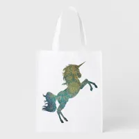 Unicorn Blues Grocery Bag