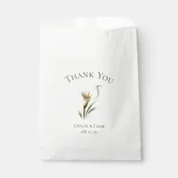 Elegant Custom Calla Lily Flower Wedding Thank You Favor Bag