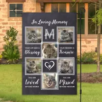 Pet Memorial Cat Dog Unique Photo Collage Pet Loss Garden Flag