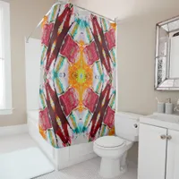 Cairo Colorful Unique Abstract Shower Curtain