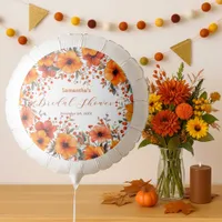 Vibrant Orange Fall Flower Berries Bridal Shower Balloon