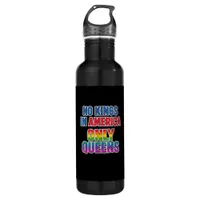No Kings In America Only Queens Funny Queer Gay Pr Stainless Steel Water Bottle