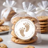 Gold Glitter Baby Shower Favor Sticker 