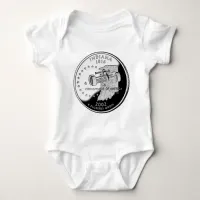 State Quarter of Indiana Reverse Side Faux Baby Bodysuit