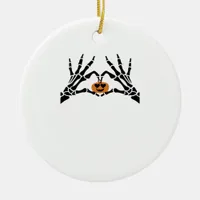 Spooky Heart Hands Dark Gothic Tone Ceramic Ornament