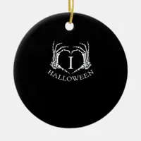 Heart Halloween Skeleton Hand Costume Men Women Ki Ceramic Ornament