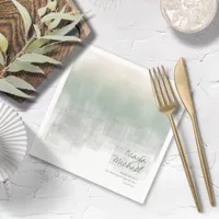 Watercolor Reflections Thank You Sage ID774 Napkins