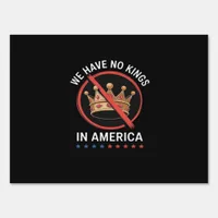 No Kings In America Retro Classic Sign