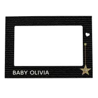 Pegboard Baby Ultrasound Name Announcement  Magnetic Frame