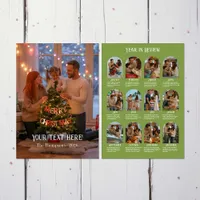 Year in Review 12 Photo Family Holiday Card