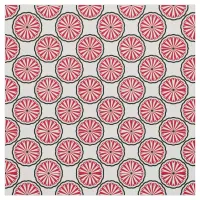 Pretty Elegant  Red & White Geometric Pattern Fabric