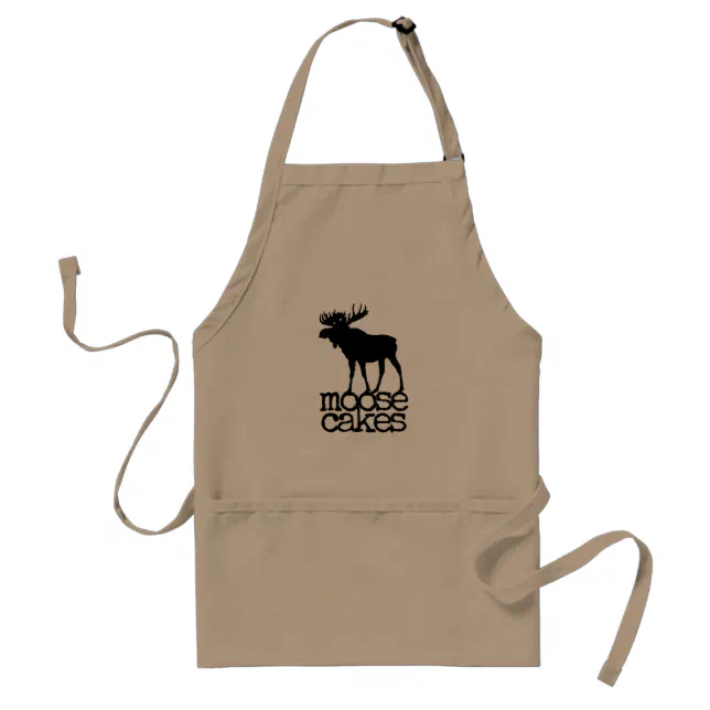 Funny Pun / Wordplay Moose (Mousse) Cakes Adult Apron