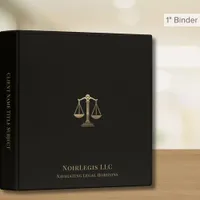 Elegant Gold Justice Scale Legal Binder