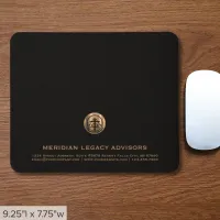 Black Luxury Copper Logo Mouse Pad