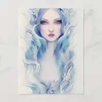 Woman With Blue Hair Postcard