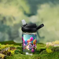 Cute puppy with balloons - sweet  water bottle