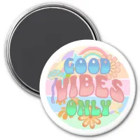 Good Vibes Only | Retro Vintage  Magnet