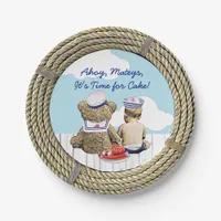 Ahoy, Matyes, Boy's Baby Shower Nautical Paper Plates