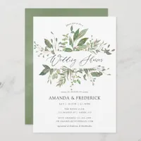 Greenery Geometric Wedding Shower Invitation