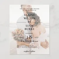 Budget Elegant Photo Overlay Wedding Invitation