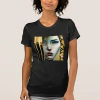 Ethereal Mystical Goddess in Gold T-Shirt