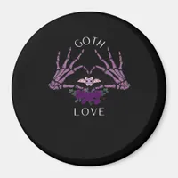 Embrace Goth Skeleton Heart Artistic Style Magnet