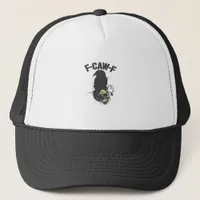 Funny F-Caw-F Crow Vintage Humor Essential Creativ Trucker Hat