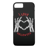 Halloween Skeletal Hands Heart Funny Saying Trendy iPhone 8/7 Case