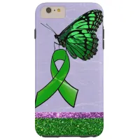 Lyme Disease Phone Case Purple Green Butterfly