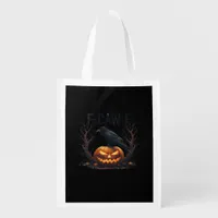 Caw-F's Spooky Pumpkin Halloween Classic Grocery Bag