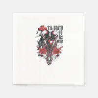 Till Death Do Us Part – Minimalist Skeleton Art Fo Napkins
