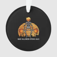 Trumpkin Make Halloween  Again Gym Fitness Funny Ornament